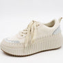 Bamboo-Rhinestone Lace-Up Sneaker