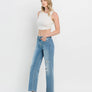 Vervet Kendyl Dad Jeans HIGH RISE DISTRESSED SLIM WIDE JEANS