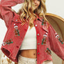 Santa Sequin Corduroy Jacket Sequin Christmas Jacket Coat