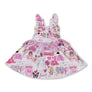 Taylor Swift Pink Flutter Sleeve Dress - Swiftie Girls Twirl Dress