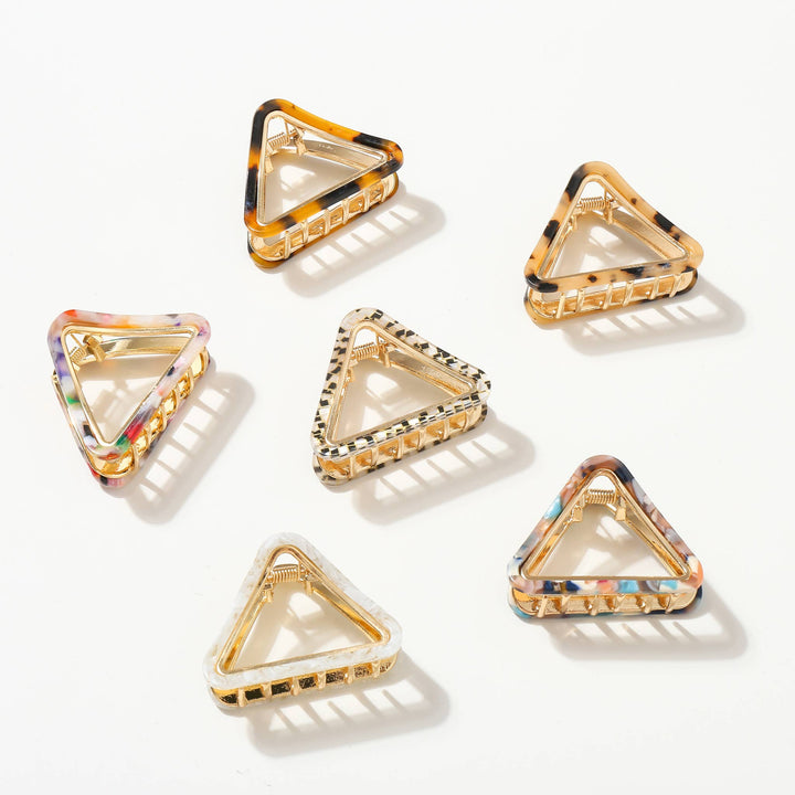 Amelie | Small Metal Triangle Eco-Friendly Claw Clip: Assorted