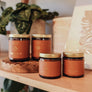 4oz Amber Crystal Candle - Yellow Jasper - Happiness