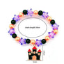 Halloween Handmade Beaded Pumpkin ghost Bracelet for kids