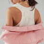 WASHED LOOSE FIT RACERBACK V-NECK TANK TOP: IVORY / S-2/M-2/L-2