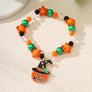 Halloween Handmade Beaded Pumpkin ghost Bracelet for kids