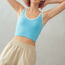 CONTRAST TRIM RIB CROP TANK TOP: BLACK
