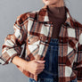 BELLA SNAP BUTTON PLAID CROP JACKET