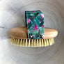 Vegan exfoliating dry body brush - dry brushing skin: Boar hair / branded