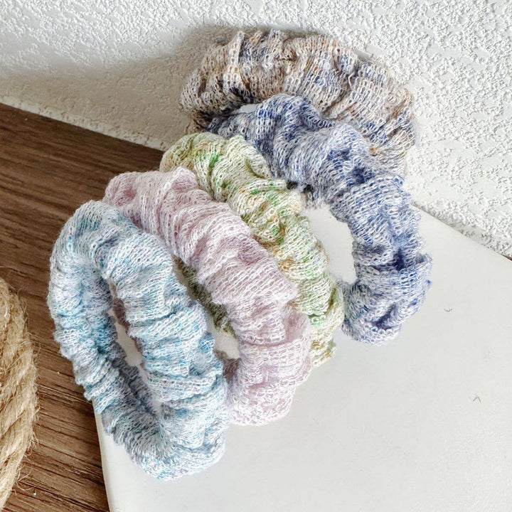 Knit Multicolor Crochet Seamless Hair Tie