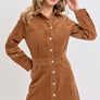 CORDUROY CASUAL TIMELESS MINI DRESS