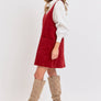 CASUAL OVERALL CORDUROY DRESS