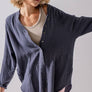 PREMIUM SOFT FRAYED HEM GAUZE WASHED SHIRT