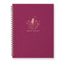Manifest That Shit Journal: Lined Notebook: Mulberry Linen Cover | Rose Gold Foil