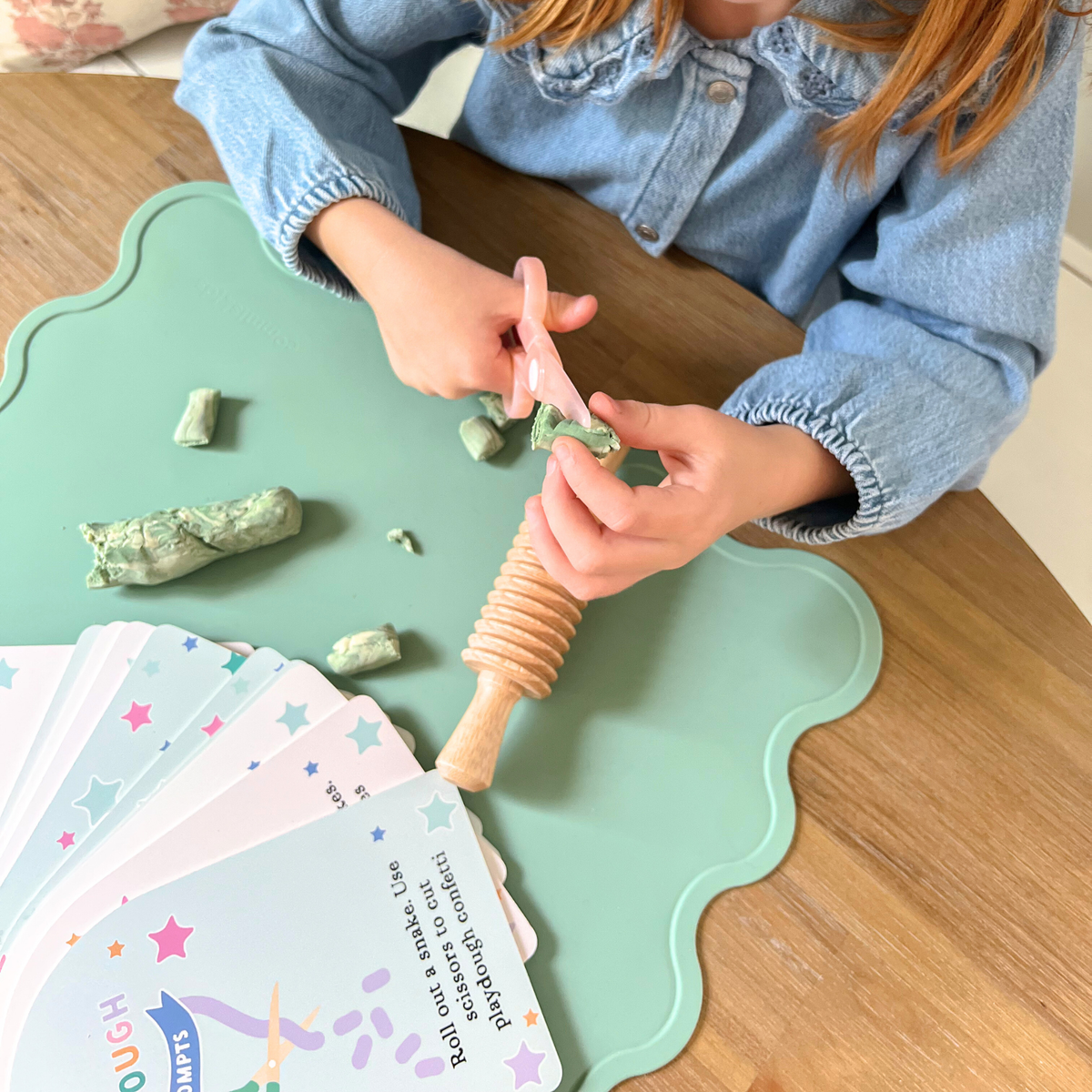 Playdough Prompt Cards Green Bubble