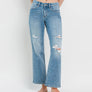 Vervet Kendyl Dad Jeans HIGH RISE DISTRESSED SLIM WIDE JEANS