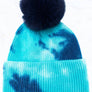 Tie Dye Knitted Fur Pom Beanie