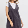 CASUAL OVERALL CORDUROY DRESS
