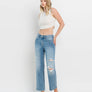 Vervet Kendyl Dad Jeans HIGH RISE DISTRESSED SLIM WIDE JEANS