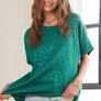 T0466X - PLUS SIZE JACQUARD SATIN HI-LOW TOP: 2XL / FUCHSIA