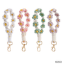Macrame Daisy Flower Wristlet Keychain: Assorted