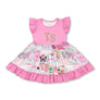 Taylor Swift Pink Flutter Sleeve Dress - Swiftie Girls Twirl Dress