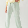 EXPOSED SEAM MINERAL WASH JOGGERS: TAN