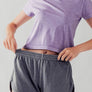 ALYSSA CASUAL COMFORT DOLPHIN SHORTS: TIMELESS TAUPE