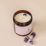 4oz Amber Crystal Candle - Amethyst - Healing