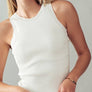 CASUAL FITTED RIB TANK TOP: BLACK / S-2/M-2/L-2