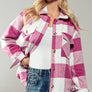 BELLA TEDDY PLAID SHACKET