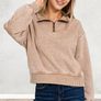 `.0806 Washed Fleece Half Zip Pullover SI-24930