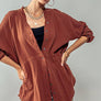 PREMIUM SOFT FRAYED HEM GAUZE WASHED SHIRT