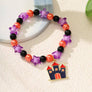 Halloween Handmade Beaded Pumpkin ghost Bracelet for kids