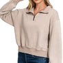 `.0806 Washed Fleece Half Zip Pullover SI-24930