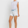HIGH RISE DISTRESSED SHORTS V2810: MIRACULOUS / L