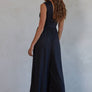 Lime Sleeveless Open-Back Wide-Leg Jumpsuit - Effortless Chick & Comfort