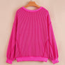 66Sweetheart Hot Pink Lucky Distressed Knit Top (S-XL)