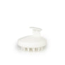 Round handheld silicone scalp massager: White
