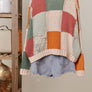 Color Block Crochet V Neck Cardigan