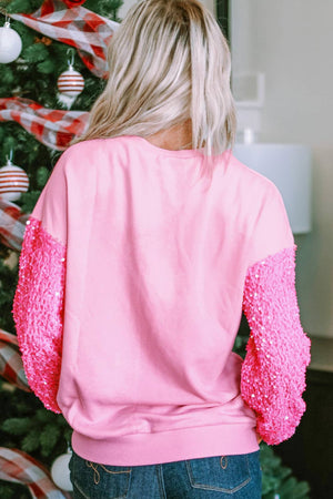 Christmas Nutcracker Graphic Sequin Sleeve Sweatshirt