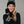 Black & Speckled Patterned Pom Hat