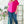AT17004X - PLUS SIZE COLORBLOCK HI-LOW SHIRT: 1XL / ORANGE/LILAC