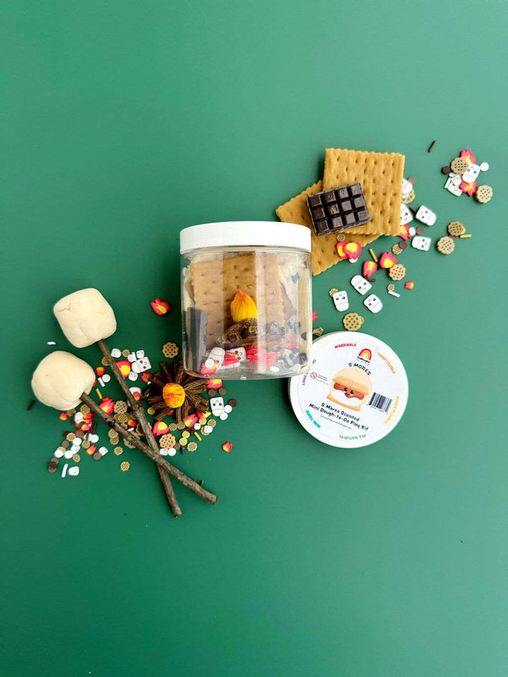 S'mores Mini Dough-Travel Sensory Dough-S'mores Scented Play Dough
