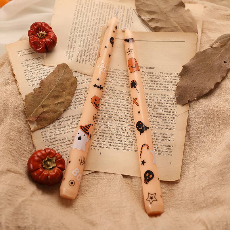 Long Stick Halloween Ghost Decor Smokeless Wax Candles CM027