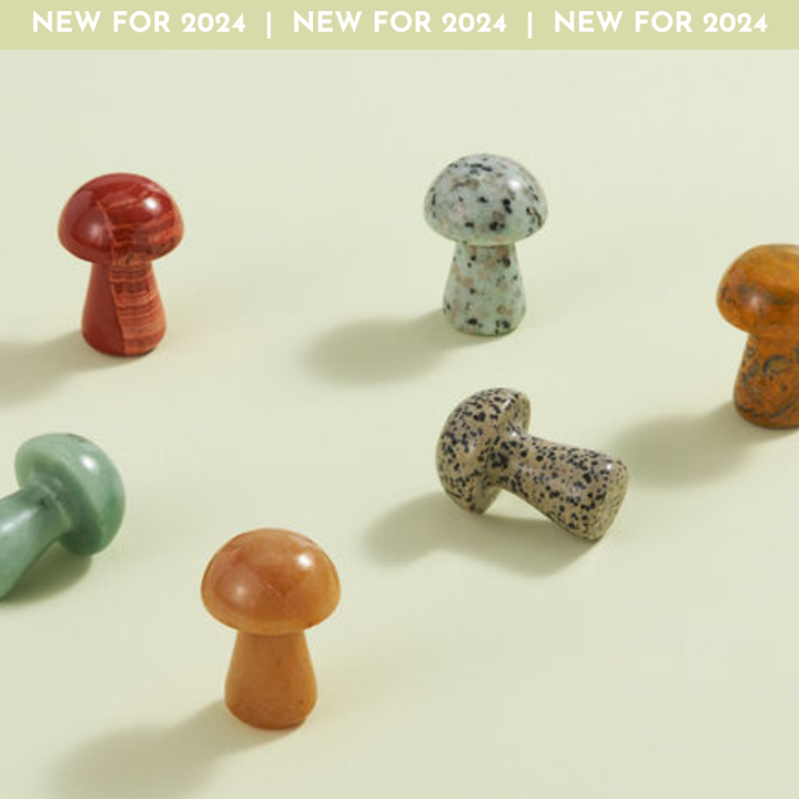 Large Carved Crystal Mushroom Assortment 🍄