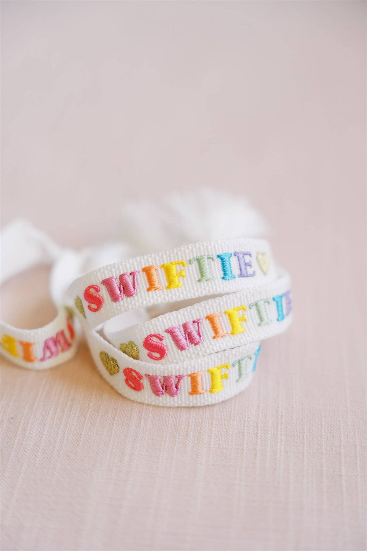 Rainbow Swiftie Woven Bracelet