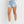 HIGH RISE DISTRESSED HEM A LINE SHORTS T6316: TANA RIVER / S