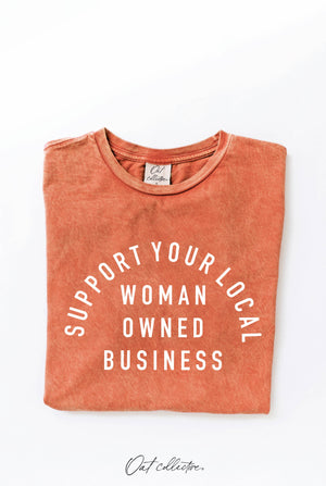 SUPPORT YOUR LOCAL WOMAN OWNED BUSINESS Mineral Graphic Top: L