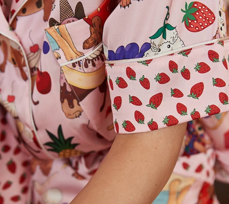 Dessert and Dog Print Pajamas