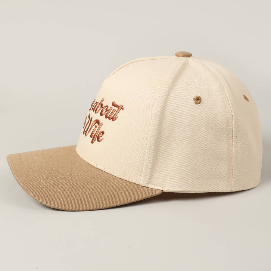 Sorry About My Husband Embroidery Two-Tone Canvas Cap